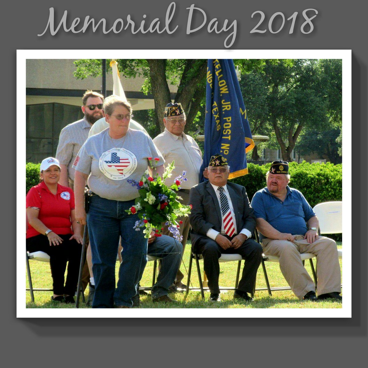 The first for a Women Veterans' Association to be in the Memorial Day services in San Angelo, Texas! Thank you, Wilma, for representing CVWVA and laying the wreath during Memorial Day 2018!
#cvwomenveterans #areyouaveteran #womenveterans #conchovalley #america #memorialday