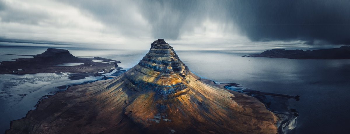 MegaloPhoto's tweet photo. Kirkjufell Mountain in Iceland by drone. //  #Kirkjufell #KirkjufellMountain #Drone #Landscape #landscapephotography #Iceland https://t.co/RBFnPQzpGd