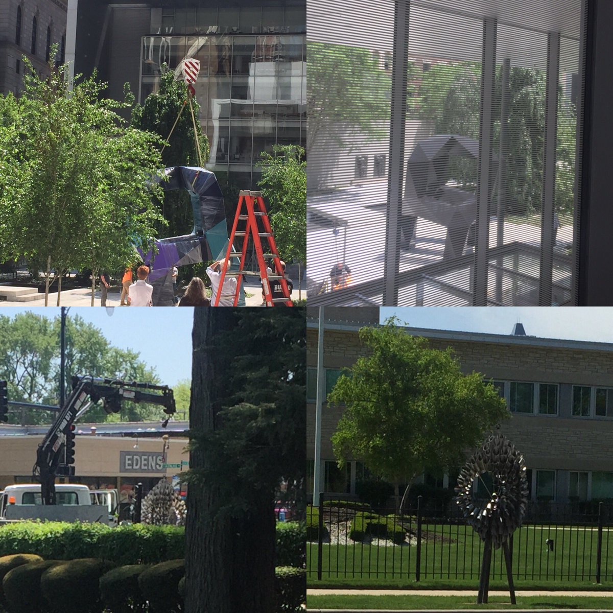 ESCC60646's tweet photo. How about yesterday’s brand new #sculpture installation in the @MuseumModernArt sculpture garden? How about the brand new #SSA62 #sculpture installation on Cicero Ave in #Sauganash? #ChicagoSculptureExhibit #PublicArt #BuildingaBetterBusinessCommunity @danshaughnessy #North Star https://t.co/8SmbnwBP3T