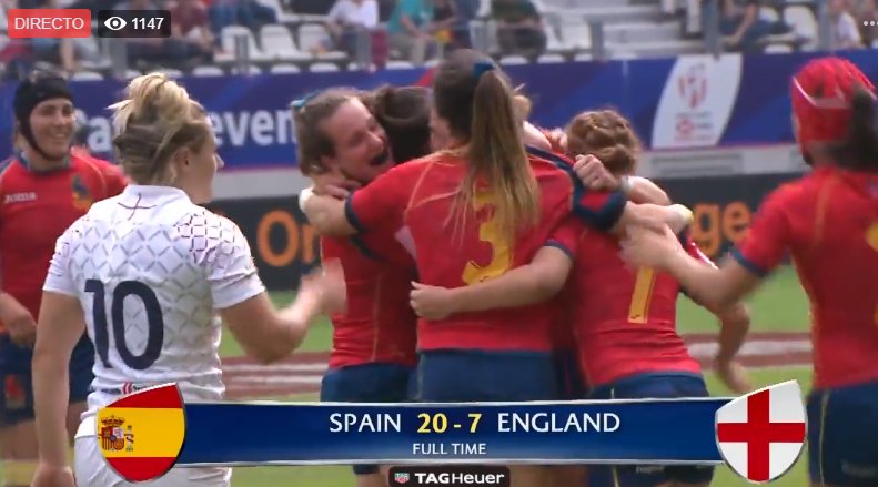 #Leonas7s | <a href="/Paris7s/">◡̈</a> (7º/8º PUESTO) 🇪🇸vs🏴󠁧󠁢󠁥󠁮󠁧󠁿: FINAL. Impresionantes las españolas. Partidazo de las Leonas7s, que derrotan a Inglaterra (20-7) tras un fantástico derroche de sacrificio y solidaridad en los dos extremos del campo. #VamosLeonas #TeamESP