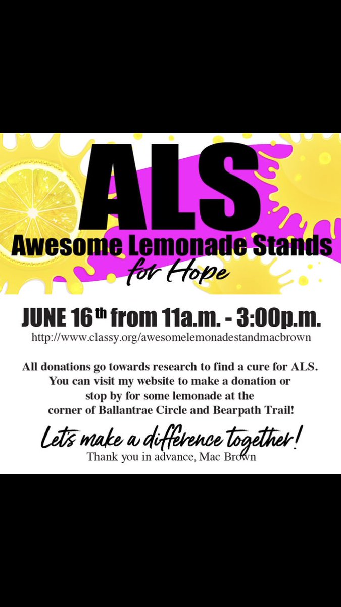 macbrown854's tweet photo. NEED YOUR SUPPORT!!! RT and Donate online (link in bio) or stop by this Saturday from 11-3🍋 https://t.co/yAYcdMvp1h