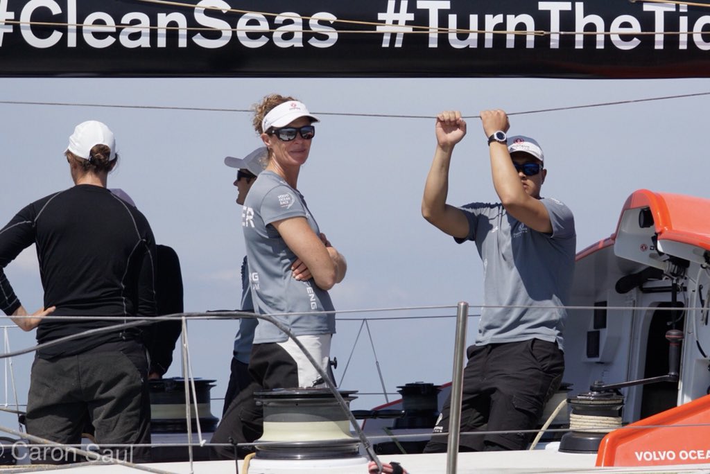 TheMagentaProj's tweet photo. Waiting for the Leg 10 start (and some wind!) @CarolijnBrouwer @DongfengRacing #volvooceanrace #womeninsailing #CardiffStopOver https://t.co/zwplVaFIZb