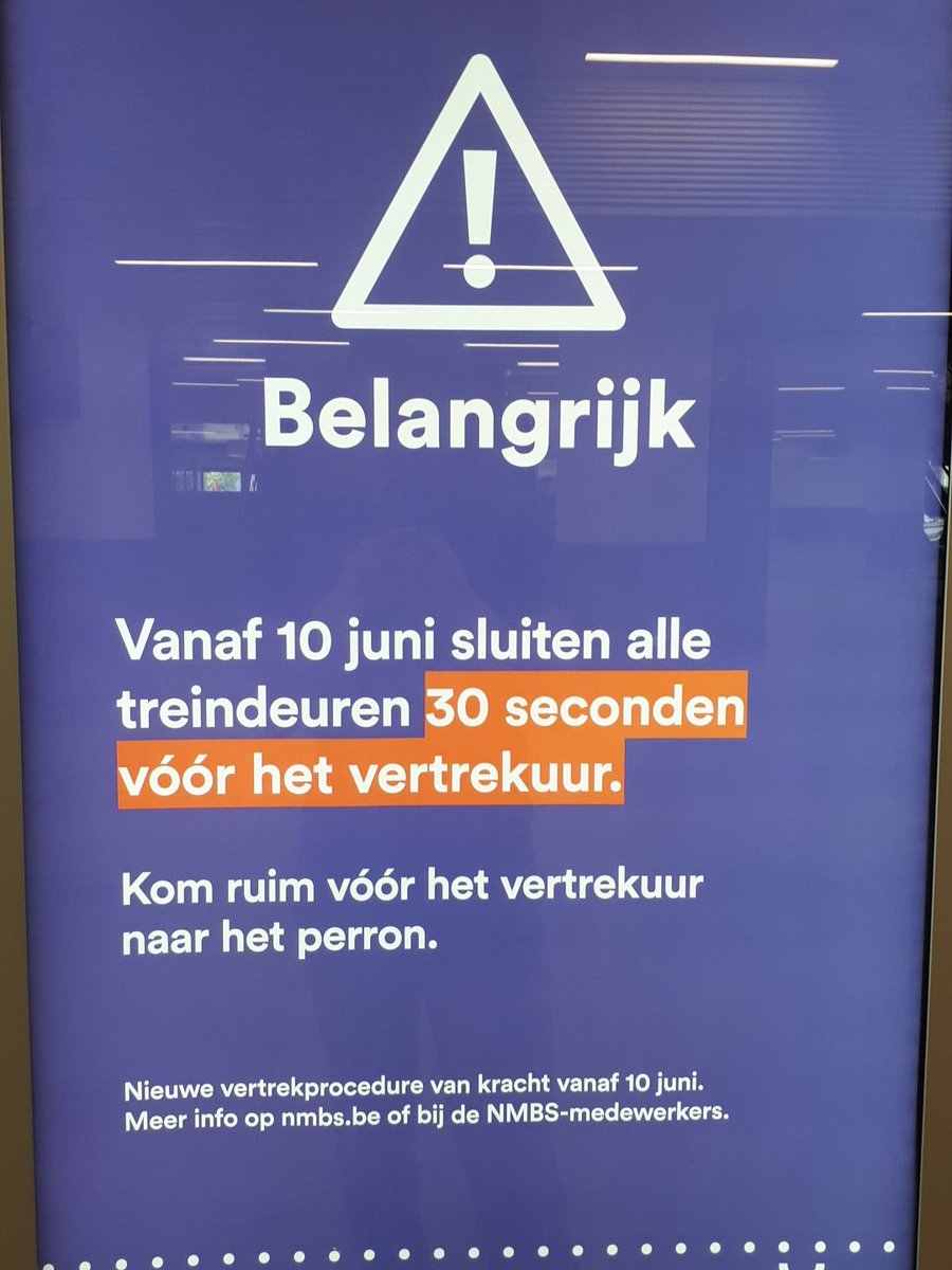 Is dat dan eigenlijk 30s nadat jullie een halfuur te laat zijn of ervoor? <a href="/NMBS/">NMBS</a>