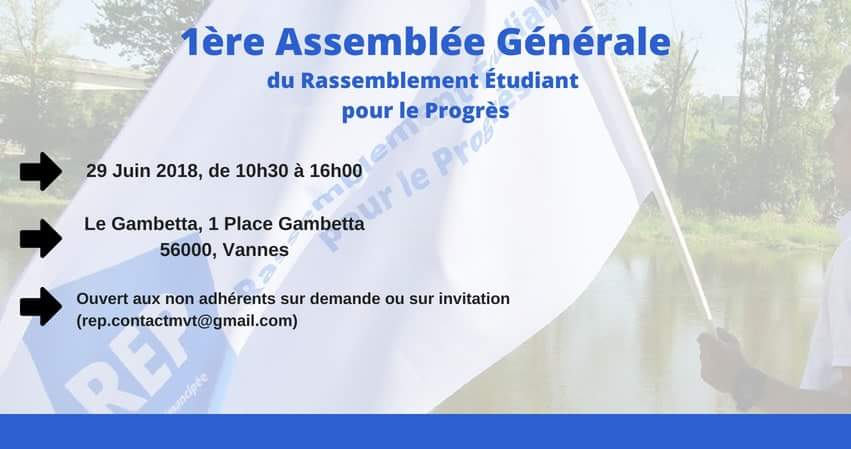 theothomas56's tweet photo. Le @REP_mvt tiendra sa première AG à #Vannes le 29 Juin prochain.

L'occasion de faire un bilan du REP un an après sa création, et déjà bcp de chemin parcouru ! #REPmvt https://t.co/LpNMO5phJh