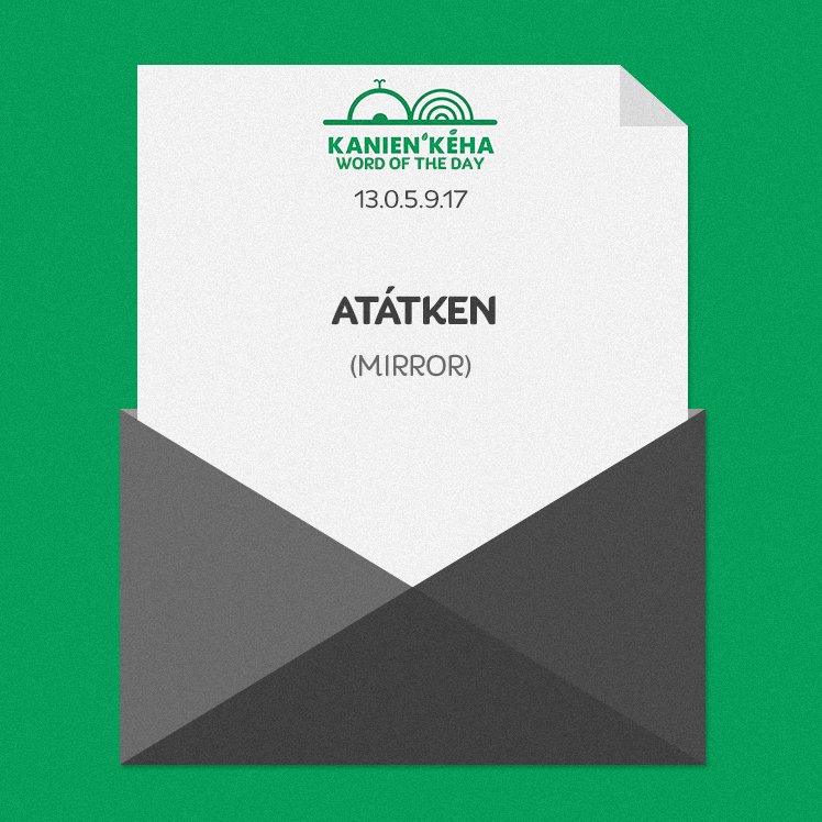 mohdictionary's tweet image. Atátken - Mirror (see oneself) #wordoftheday #wotd