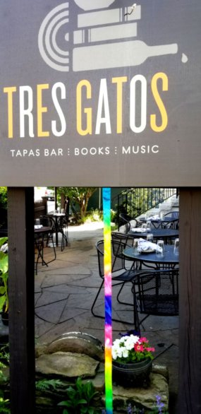 TresGatosJP's tweet photo. Great day to enjoy some tapas on our Catio! All are welcome, including honey bees! #bostonpatios #JPlocalfirst #tapas #pride https://t.co/zRDm9ReoUq