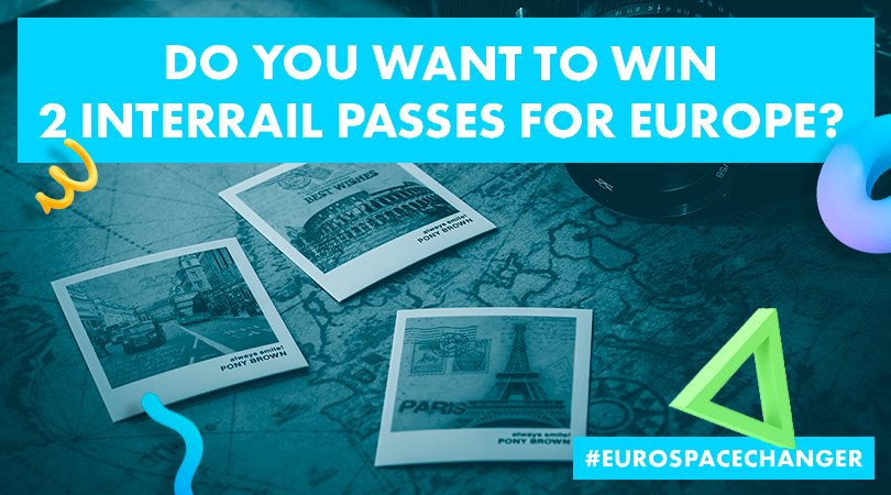EUSpaceChanger's tweet photo. Let's travel around Europe! 🇪🇺 

Tell us which change you wanna lead with the hashtag #EuroSpaceChanger and you may win 2 interrail tickets!🚋 

Last days to participate! 🚨

➡️ https://t.co/w9ESQleOBR   ⬅️ https://t.co/4EphJA480H