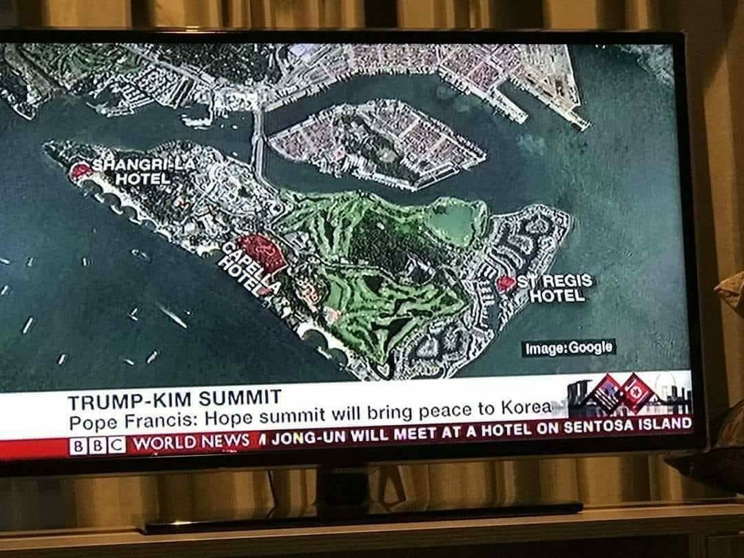 GlennEgoman's tweet photo. I remember when the @BBCWorld was always accurate. Now it’s just careless. That’s the map of Sentosa NOT Singapore! https://t.co/uL6mRzIlsy