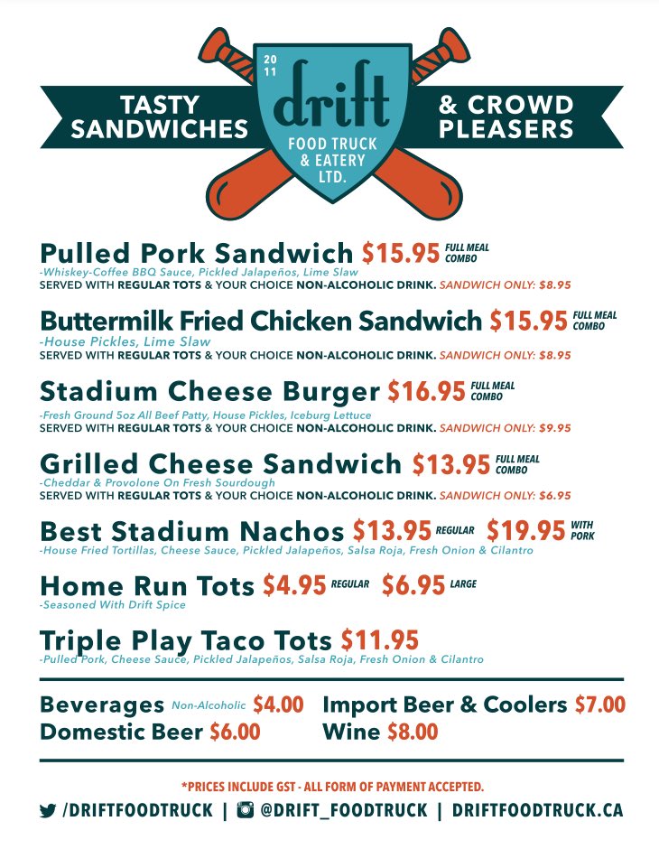 EPCProspects's tweet image. Discover @driftfoodtruck at 3rd base concourse with their triple play taco tots! #Yeg #Edmonton #yegevents #PlayBall