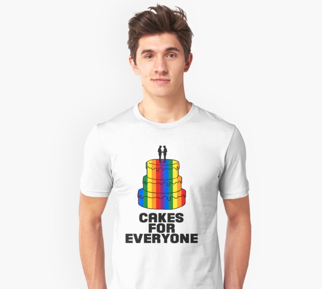 TogetherMagic's tweet photo. #Equality For All = Cakes for All. Show Them Your #Pride with this #LGBT #Gay t-shirt. Order yours NOW: https://t.co/Bgp8t4mTmq #LGBTQ #LGBTPROUD #Pride2018 #GayPride #MasterpieceCakeshop #ColoradoBaker #HumanRights #PrideMonth https://t.co/TvjJAQftfS
