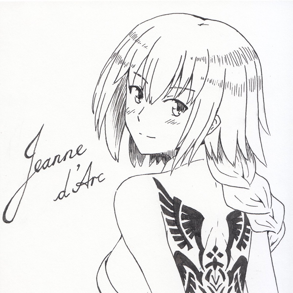 AX2018 ミニ色紙 その6
6th mini illustration board for AX 2018
#Fate #ジャンヌ 