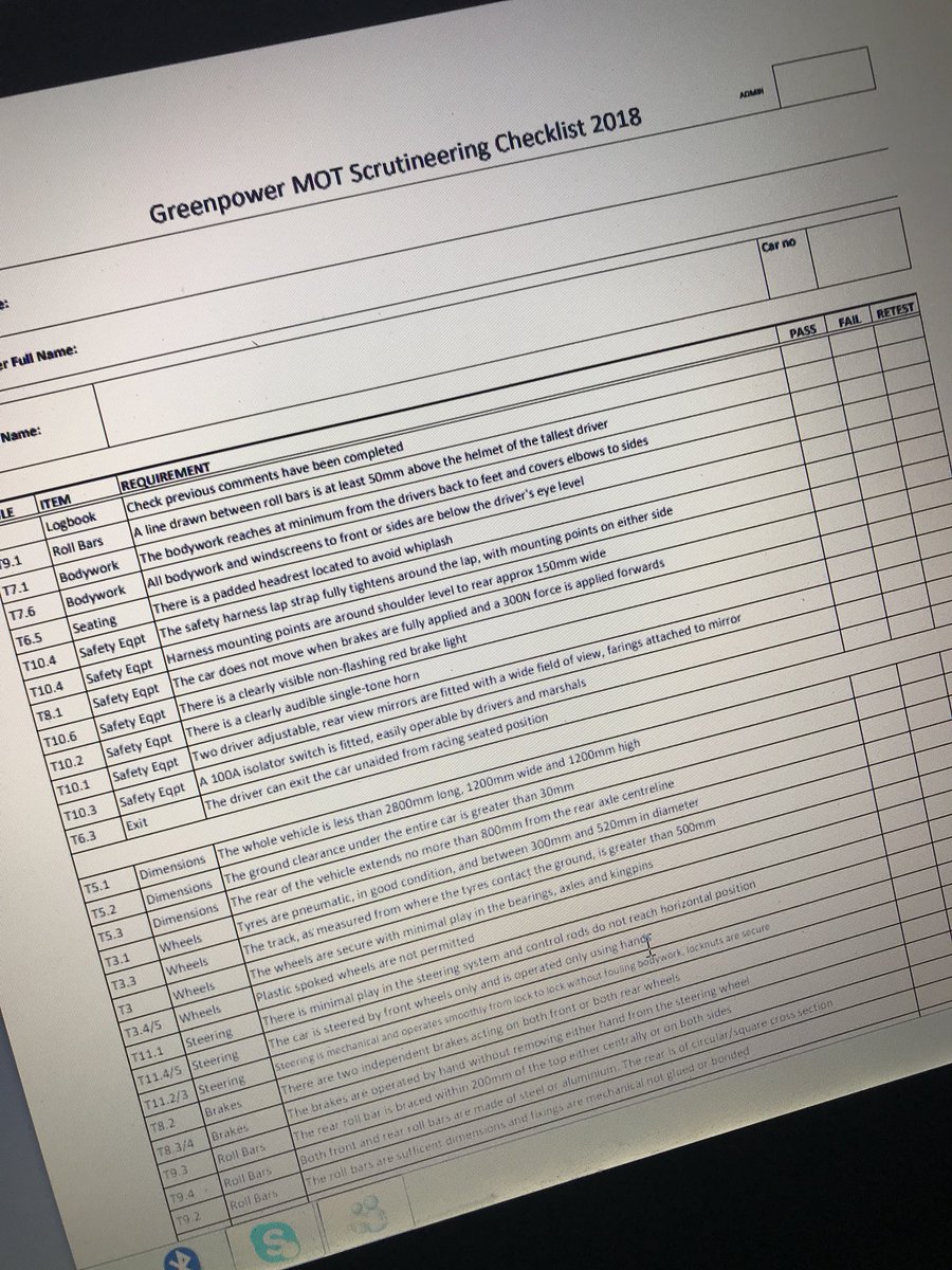 22 DAYS TO GO! 

We found the scrutineering checklist! 

#GreenpowerBenelux