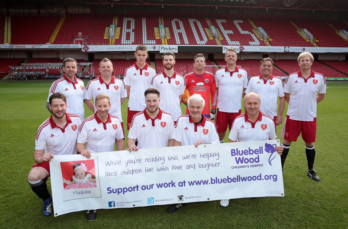 fishandfather's tweet photo. A bit of time out, had a great day at Bramall Lane playing in front of a sell-out 😂 Helping to raise a bit of money for @BluebellWoodCH and @Ashgate_Hospice in the process. Massive Thank you to the organisers. https://t.co/wAMZwDrFeD