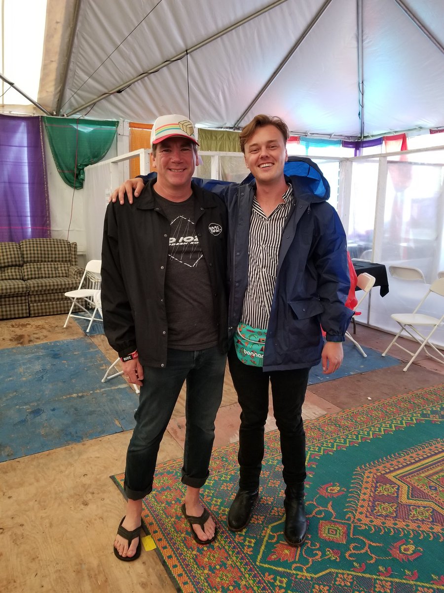 RADIORANDY's tweet photo. Looking about how I feel.
Thanks to @parkermillsap for stopping by for a chat after the deluge and then great set on the #whatstage #bonnaroo 
@Bonnaroo #randsanity 
#viptilrip https://t.co/QFjatVdAse