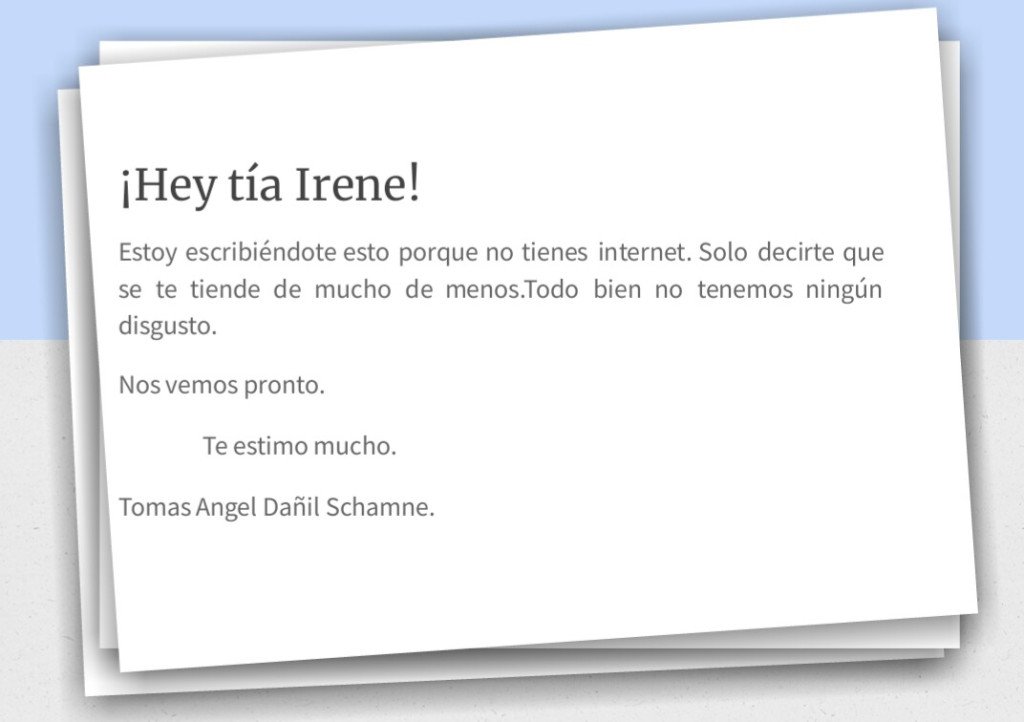 _tomasangel_'s tweet photo. Mi carta a la Tía Irene https://t.co/UxggJFE18J https://t.co/FuJShZcN2Q