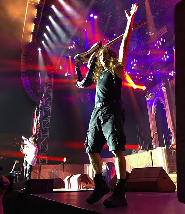 Thank you Hannover! Amazing crowd tonight! #bepartofthelegacy #legacyofthebeasttour #ironmaiden #hannover