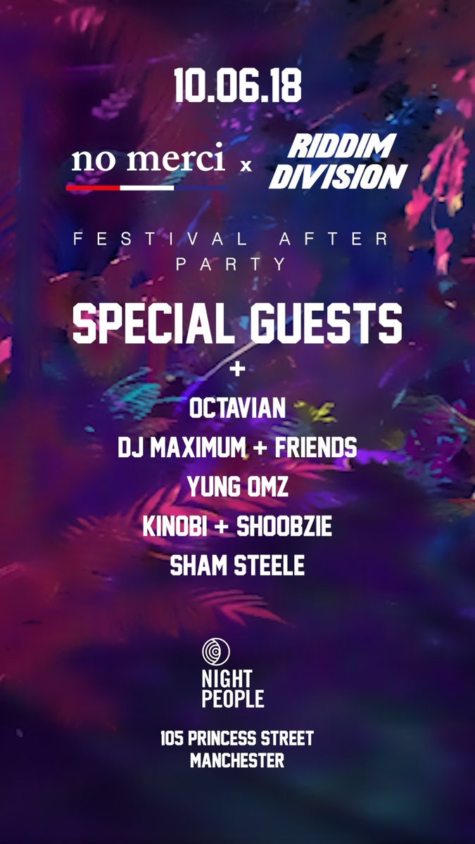 RiddimDivision's tweet photo. 🚧 TONIGHT 🚧

@nomerciclub x @RiddimDivision Festival Afterparty w/ @OctavianEssie @maximumbbk + friends @OmarionGuedar @kinobiwobi @Shoobzie @shamsteele 

Last 20 tickets 👉 https://t.co/wQqRh9oXy1 https://t.co/xqnQCmOQrR