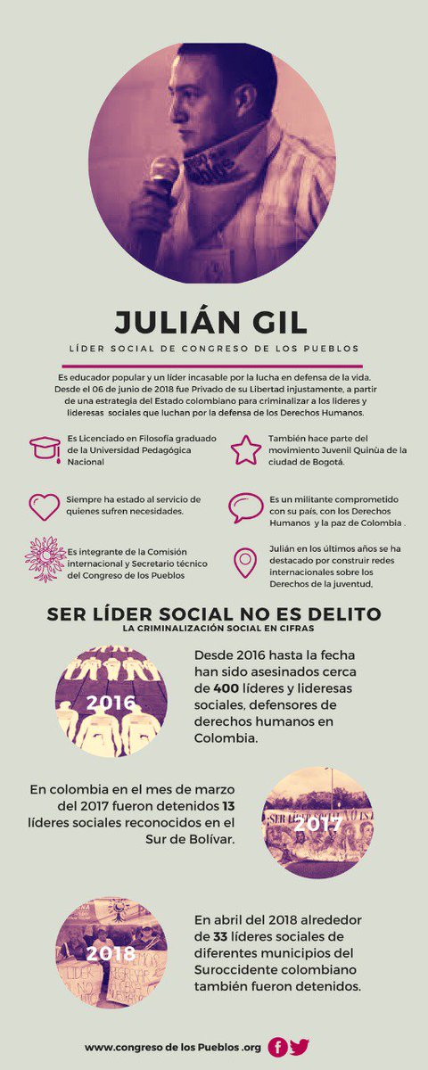 cdparg's tweet photo. No más persecusión a lxs líderes sociales #FuerzaJuli https://t.co/VPjihkJfXz