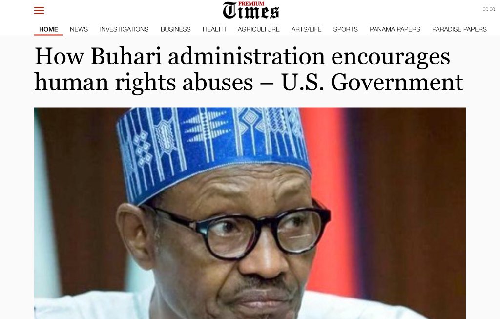 OfficialPDPNig's tweet photo. This is a leader @MBuhari under whose current watch our democracy has been subjected to the worst kind of abuses as even documented by international bodies, including the United States Department of State, @amnesty and @anticorruption https://t.co/tOgR0xLBoT