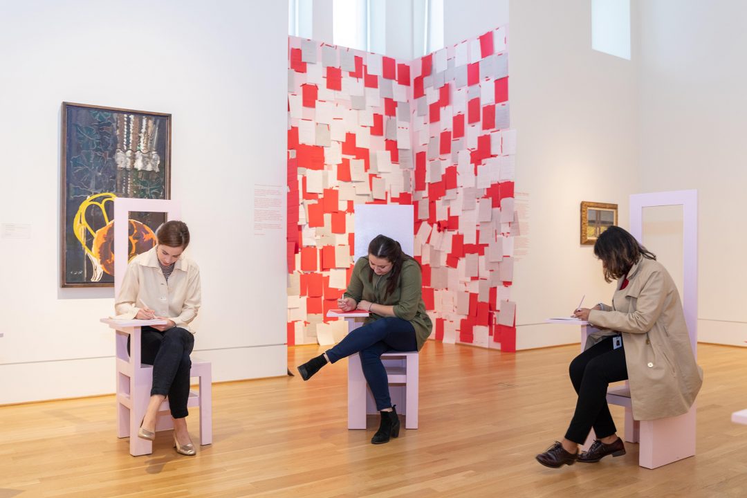 hirshhorn's tweet photo. TODAY:  #ToFutureWomen artist Georgia Saxelby joins Dr. Antoinette Ford to discuss women-driven methods of activating, exchanging and passing on cultural knowledge and value systems. 
Join us at 3pm, free and open to the public! https://t.co/3mD1Hgvfgd #atHirshhorn https://t.co/3doj0UVdnj