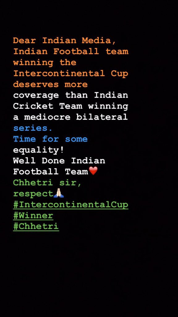 ShashtangSingle's tweet photo. #IndiavsKenya #IntercontinentalCup #SunilChhetri #IndianMedia https://t.co/r3kteOAbYD