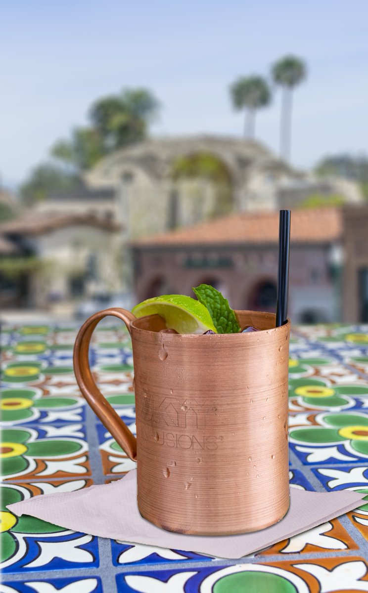 Moscow mules always taste better in a copper mug. #SkyRanchSJC
