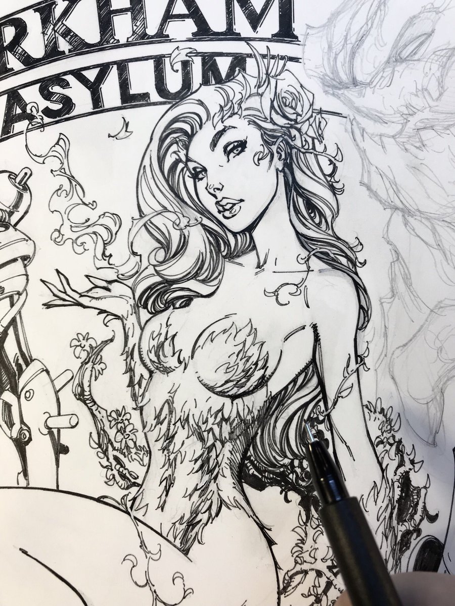 🌱💀🌿☠️🍃 Ivy has the flowers for the nuptials covered...  #batman #batman50 #batmancatwomanwedding #catwoman #poisonivy #IvyDelRey #dccomics#jscottcampbell #exclusive #staytuned https://t.co/ZS3rIe8ldr 
