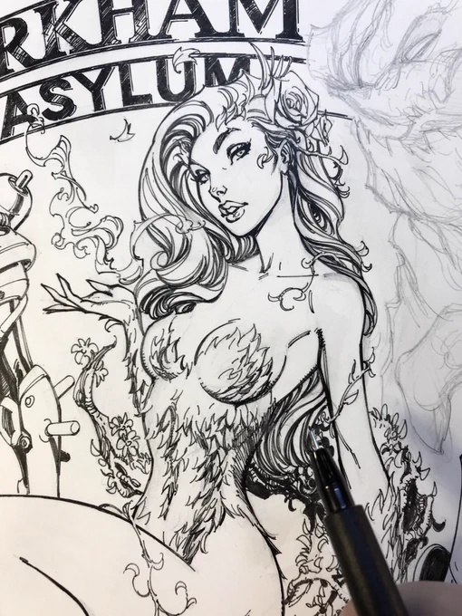 🌱💀🌿☠️🍃 Ivy has the flowers for the nuptials covered...  #batman #batman50 #batmancatwomanwedding #catwoman #poisonivy #IvyDelRey #dccomics#jscottcampbell #exclusive #staytuned https://t.co/ZS3rIe8ldr 