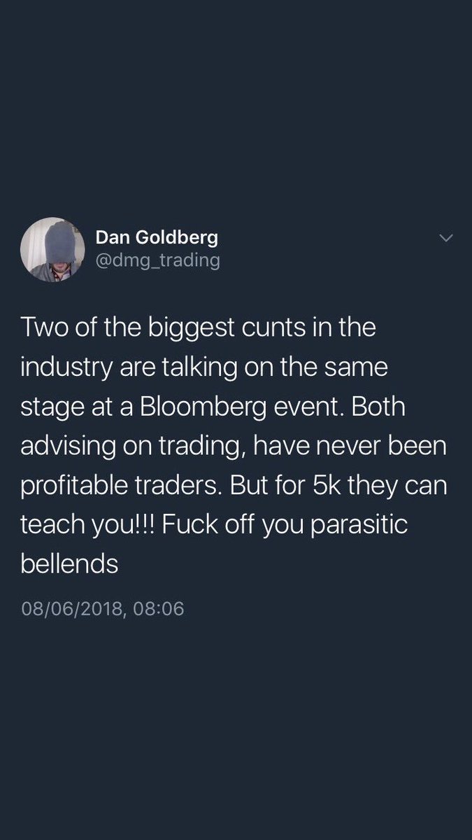 trading_truths's tweet photo. Dan Goldberg barking like a chihuahua again whilst he has the dirtiest closest. There are traders out there who are so upset and especially you trading on client margin. We all know your 1 lot pony. Best you stay silent. Fix up your own yard before you attack others @NotGiacomo https://t.co/mp8OREbCP5