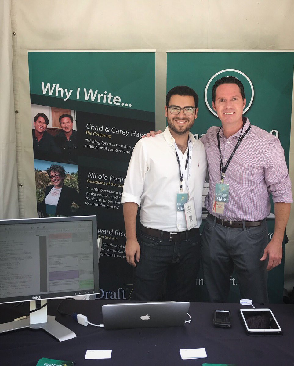 finaldraftinc's tweet photo. Proud to be a supporter of the @producersguild #ProducedBy2018 Conference held at @paramountmovies studios! Stop by our booth today for a #finaldraft10 demo, information or come say hi to our President, Scott McMenamin! https://t.co/4Xpp3wySAX
