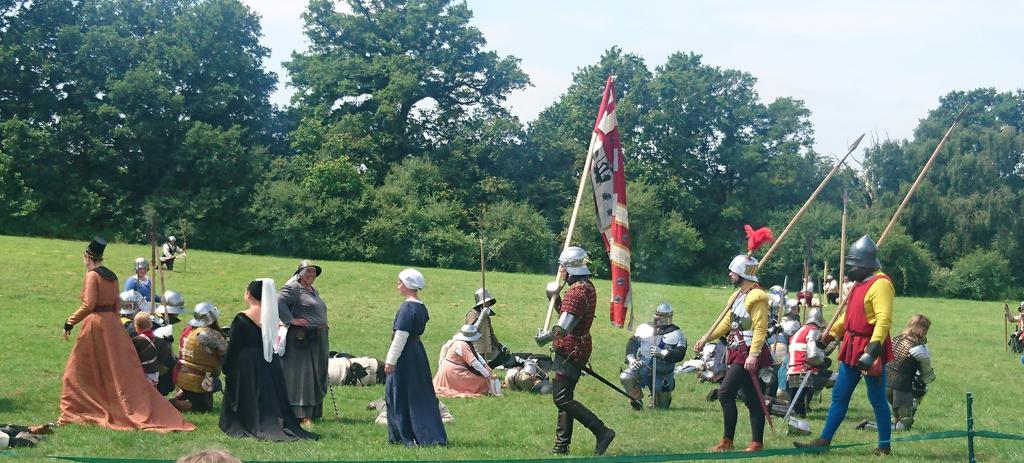 Thanks for a fantastic day <a href="/BattleofBarnet/">Battle of Barnet</a>! Absolutely brilliant fun. The Kid hasn't taken off his St George tunic and sword belt yet!
