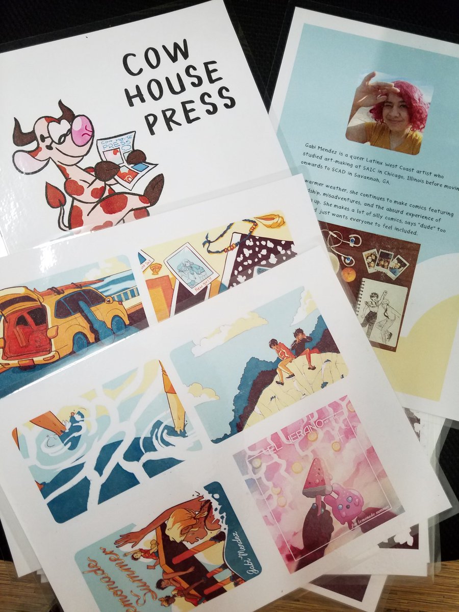 CowHousePress's tweet photo. In just a few hours Gabi Mendez @hobbleshmobble will be reading from #LemonadeSummer & leading a comics workshop at @Challengers! https://t.co/Jmh4OLZ6Mt