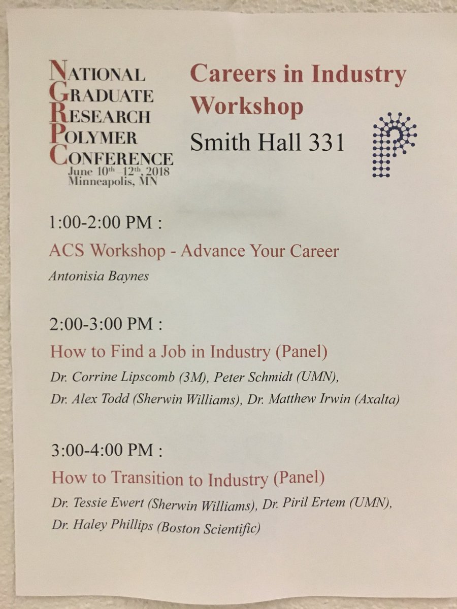ngrpc18's tweet image. Careers in Industry Workshop starts at 1 PM in Smith Hall 331! #ngrpc18