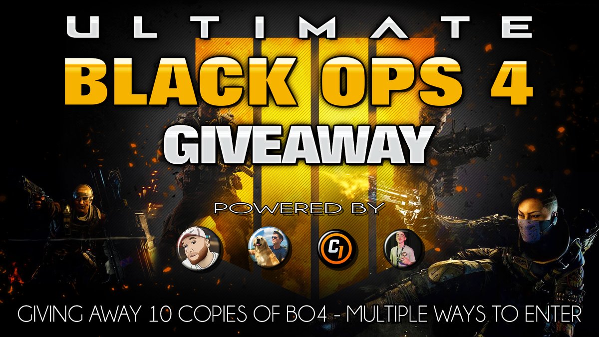 TmarTn's tweet photo. Teamed up with some friends to give away 10 copies of Black Ops 4!

RT + Follow, get more entries here: https://t.co/N30ey4FFMM

Good luck <3 https://t.co/5VkAMJsaIG