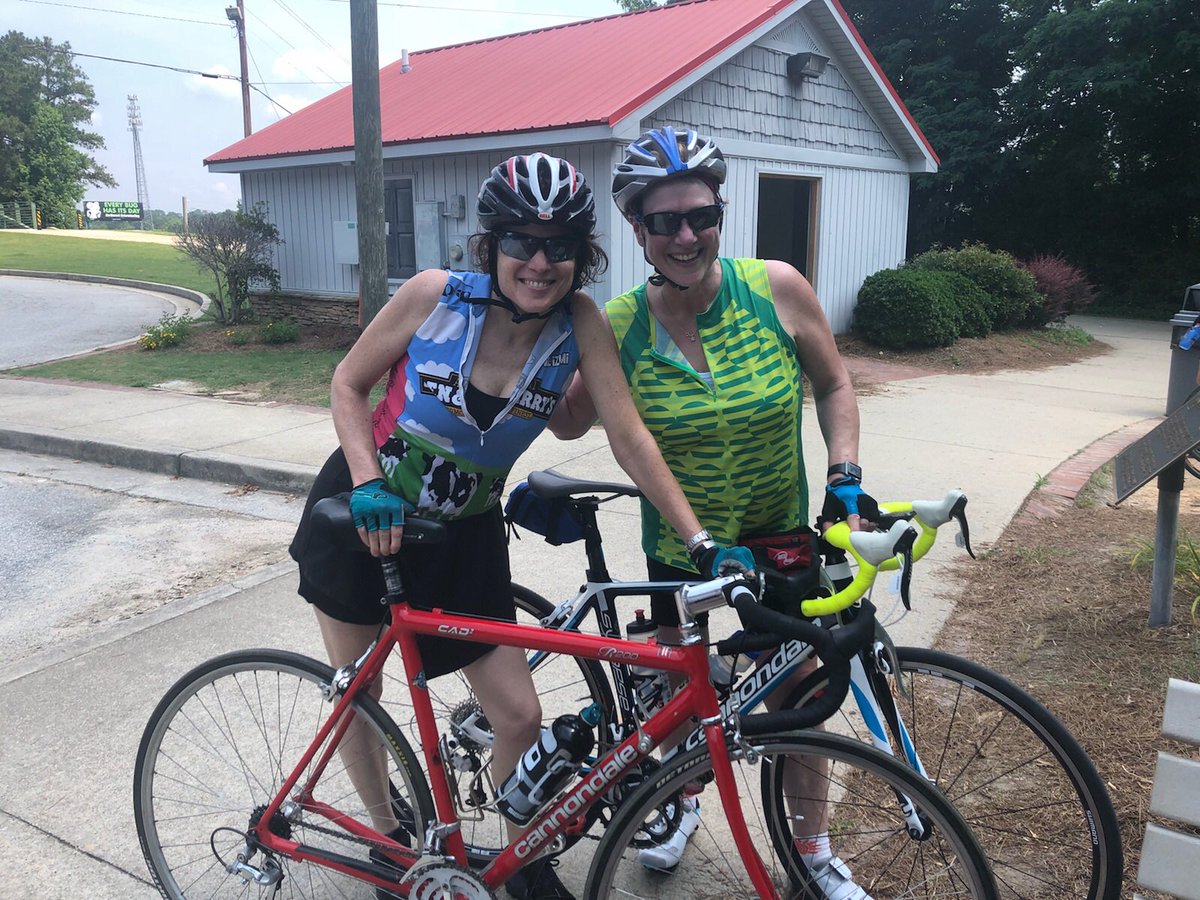 DrMBShapiro's tweet photo. Best way to eradicate  vestiges of summer flu? Great company, perfect weather, great scenery, &amp; a flat and easy 40. #RideATL https://t.co/WqR59bKAB1