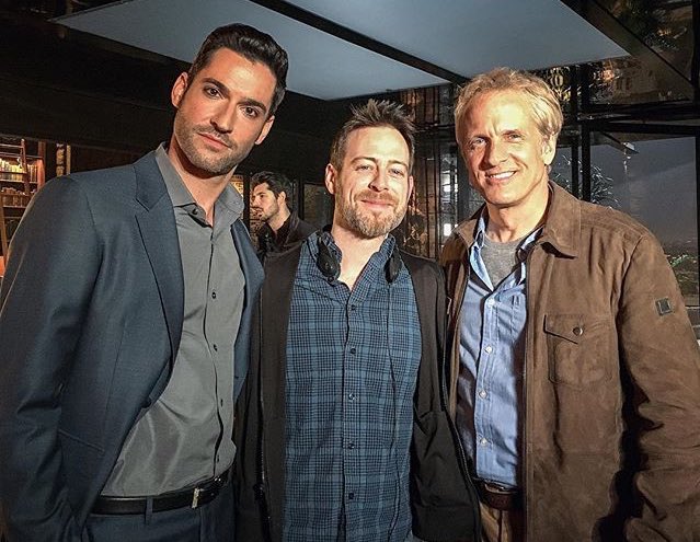 CarolineRaby's tweet photo. #TomEllis #ChrisRafferty #PatrickFabian but will you find #StephanMiers in this pic? 😋 Love #Lucifer #BTS pics &amp; I need more of them meaning I need more episodes meaning I need more seasons meaning #SaveLucifer #PickUpLucifer https://t.co/MIDaWXb53L