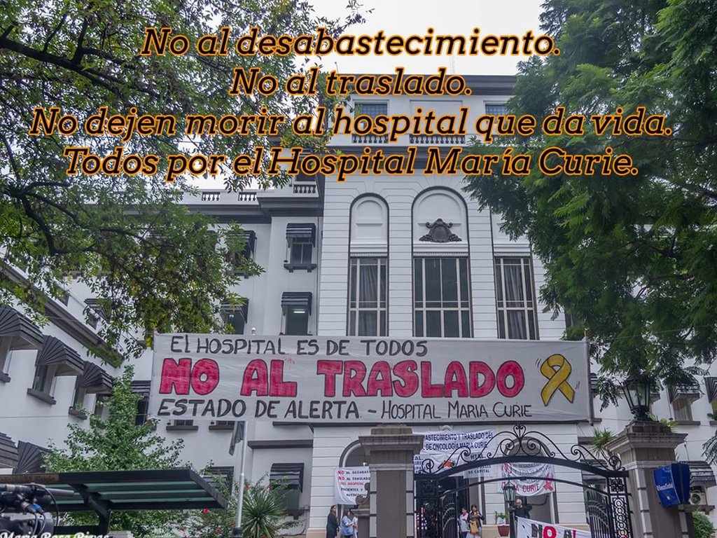 virgmach's tweet photo. Hablemos del PROYECTO HOSPITALARIO SUR. No al traslado de nuestros hospitales públicos. El hospital Oncológico Maria Curie en pie de lucha contra este proyecto. Nuestra pág/NO AL TRASLADO DEL HOSPITAL MARIA CURIE\ @SantiagoCuneo https://t.co/EpVIQB9usf