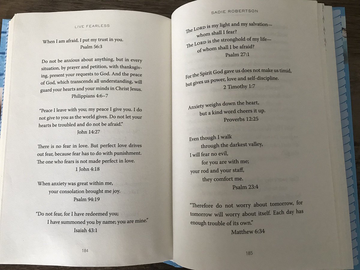 BreeeAlllen's tweet photo. Top Bible verses to fight fear and anxiety 💛 from “Live Fearless” by @sadierob https://t.co/gb3OXyWqQq