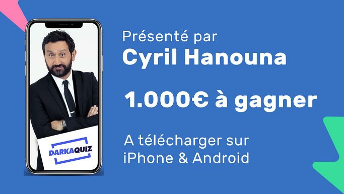 JMacRadioOffici's tweet photo. Tu connais Flashbreak ? Une app de quiz présentée par Cyril Hanouna, avec des euros à gagner. Inscris-toi et rentre mon code parrain: F9EFT et on aura chacun une vie supplémentaire 🎉 https://t.co/hBKKhTDOQN https://t.co/U2fXxdXKh4