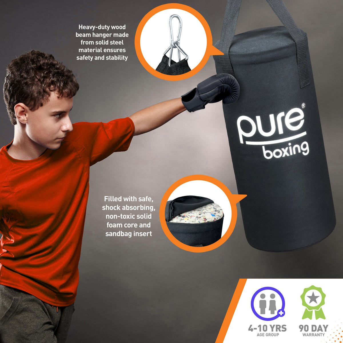 PureFunKids's tweet image. Ramp up your kids strength training 💪 with our Pure Boxing 25 lbs Heavy Bag Set! 😊! PLUS 25% OFF ENTIRE ORDER! bit.ly/2qTOc5K #BoxingTime #HardcoreTraining #PureBoxing