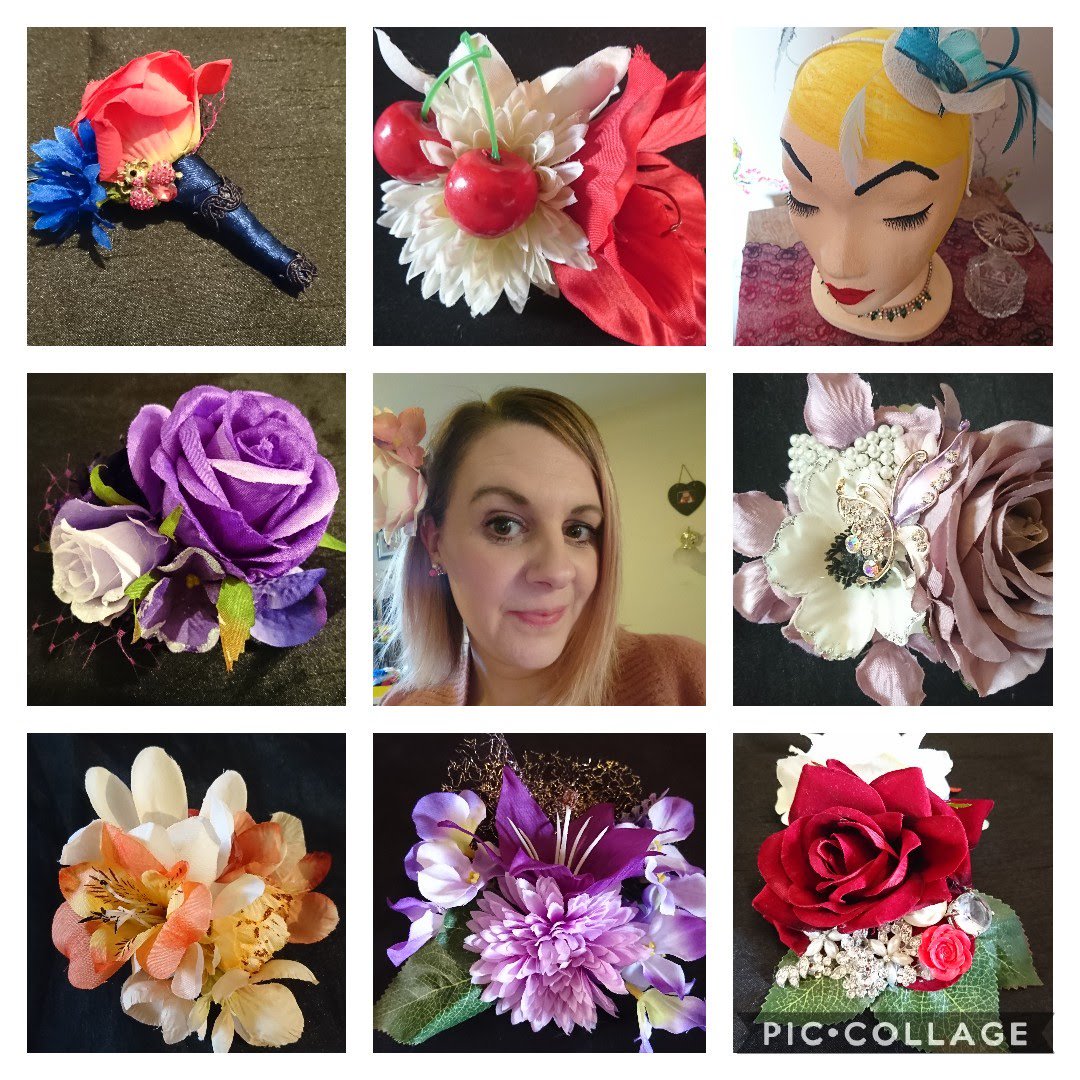 New to Twitter! Looking forward to sharing some floral pretties with you all. #vintage #rockabilly #hairflowers #weddingguest #fascinator #custommade
