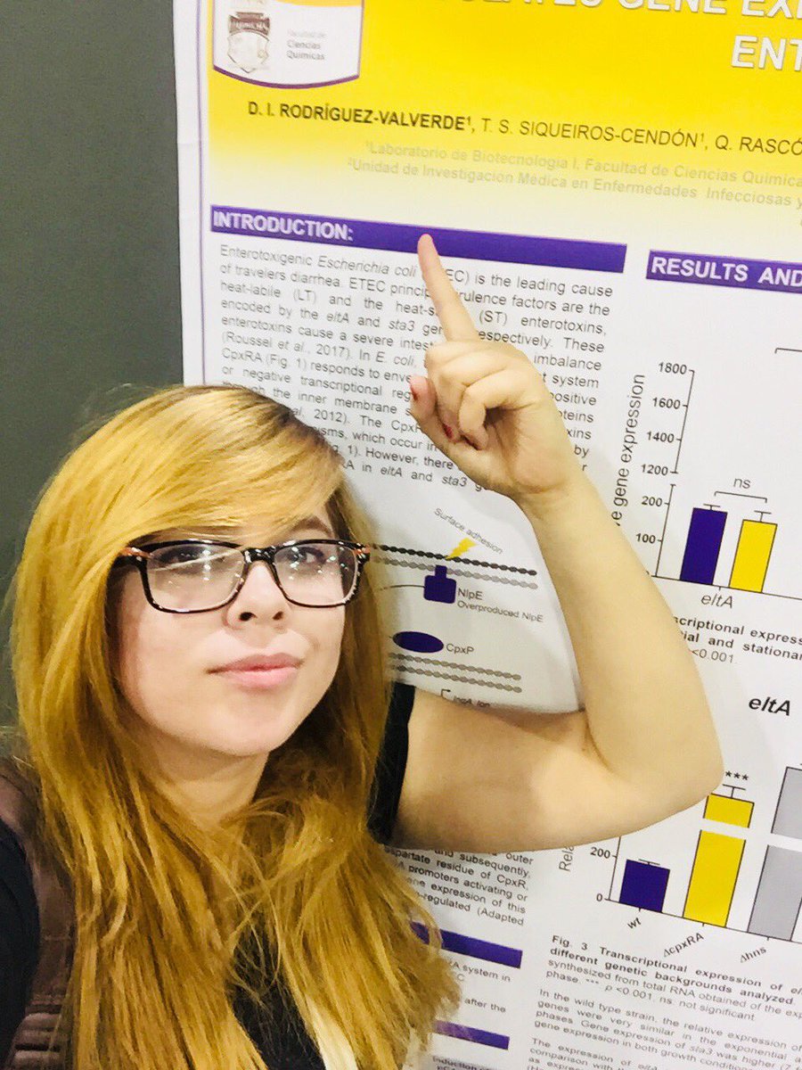 DiiRValverde's tweet image. My work at #ASMmicrobe2018 #ASMmicrobe #TwoComponentSystem #CpxRA #ETEC #TranscriptionalRegulation #Mutants #qPCR #pCA-NlpE #IMSS #UACh 👩🏻🔬