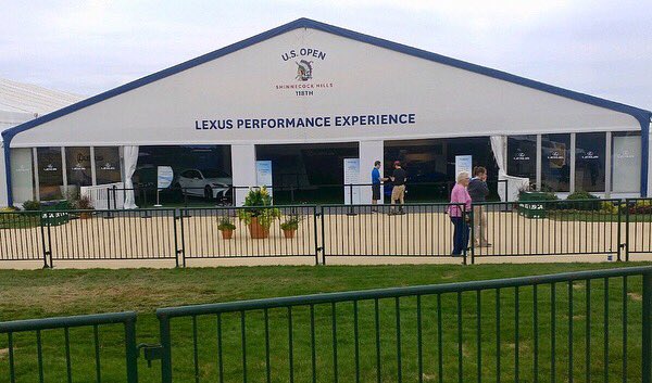 PremiumLabor's tweet photo. We’re putting the finishing touches on this spectacular build by #ASVInc for @Lexus at the 118th @usopengolf Tournament at @ShinnecockHills in Southampton, NY! ⛳️🏌🏼‍♂️Stay tuned for more on what’s inside! #USOpen #USOpen2018 #Golf #Lexus #ExperienceAmazing https://t.co/aefJViUO6z