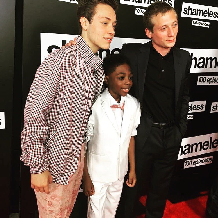 100ep Party! Congrats! 🍾🎈🎊 #ethancutkowsjy #jeremyallenwhite #christianisaiah #shamelessgallaghers #showtime