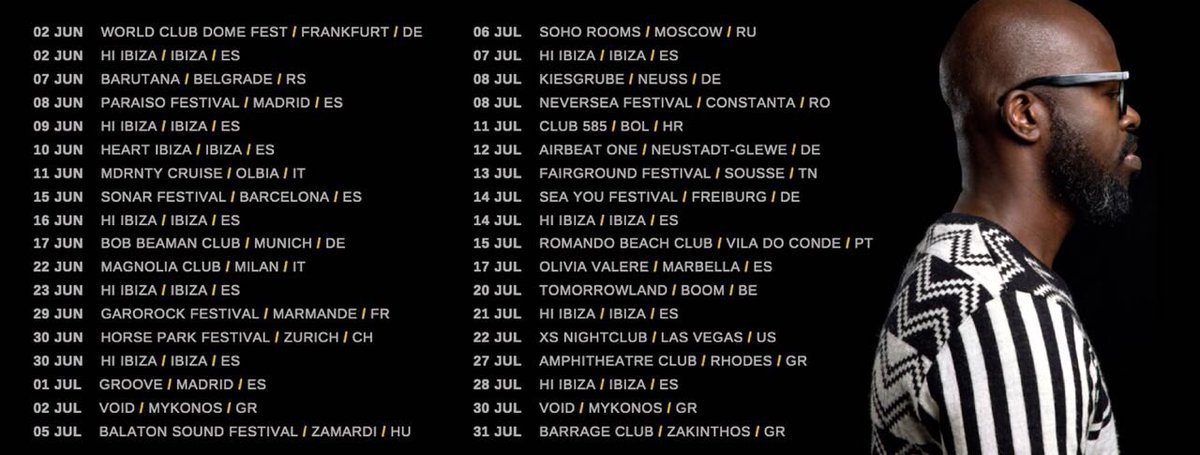 RealBlackCoffee's tweet photo. Catch me in your city this June and July! #blackcoffeesummertour2018 #blackcoffeeibizaresidency https://t.co/uE2TWipyzS