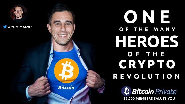 MustacheTommy's tweet photo. @bexsta711 @APompliano - Our 52,000 bitcoin private community members salute you Pompliano.  You are a true warrior to this crypto revolution and know you will help make the crypto industry much stronger for future generations.  @cryptoleafwind @CryptoVanessa @crypto_sally_ @cryptodemedici https://t.co/L0mZR6gYdn