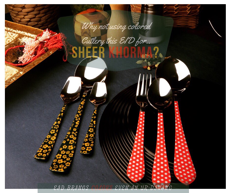 Meer_Sons's tweet photo. How about Eid?
#coloredcutlery #premiumquality #moneybackguarantee                               https://t.co/4GyWlRAzac https://t.co/ILr9yQXAvm