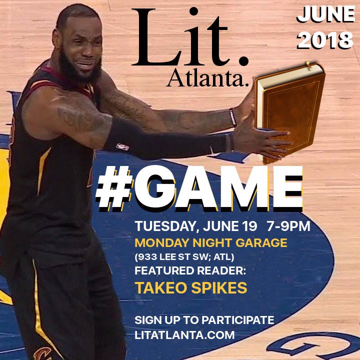 LitAtlanta's tweet photo. TUESDAY, JUNE 19. 7PM: The #GAME edition of #LitAtlanta, featuring TAKEO SPIKES reading from his book, "Behind The Mask." RSVP to join and/or read at https://t.co/hPkr13dnHr. #BOOKSBOOZEandBEATS. https://t.co/c9lNPo88Me