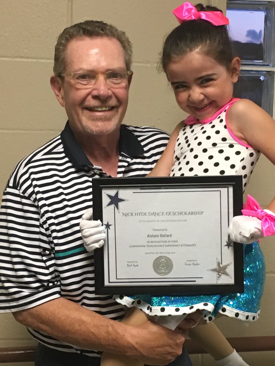 cudwntwn's tweet photo. GRANDAUGHTER Aislynn recipient of Nick Hyde dance scholarship. So proud! #DanceFX thank you Hyde Family https://t.co/4KZY31F2ir