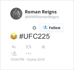 RREmpire98's tweet image. 😂😂😂 LMFAO! If only. The internet would’ve literally broken. #UFC225 #FuckCMPunk #RomanReigns #RomanEmpire #IStandWithRomanReigns